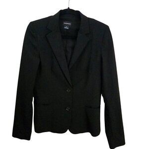 Club Monaco Black 2 Button Classic Wool Blend Blazer Size 8
